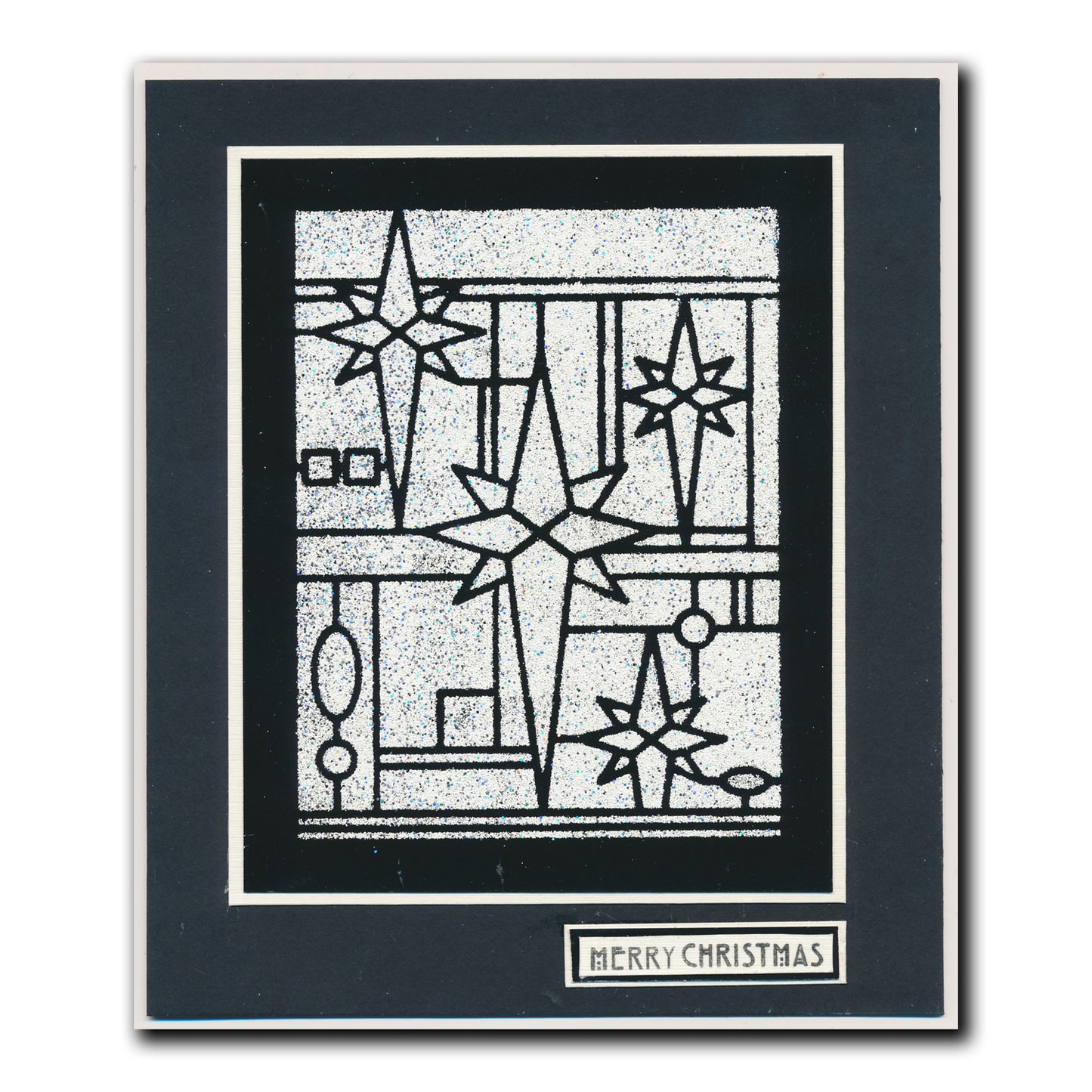 Art Nouveau Christmas Holly & Christmas Stars A5 Stencil Duo