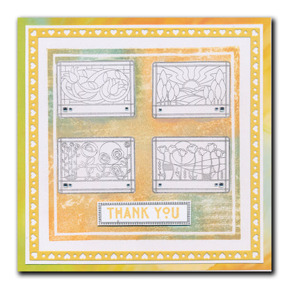 Bijou Art Nouveau Collection A4 Stamp Set