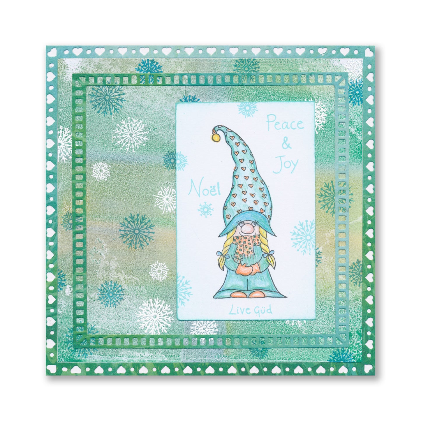 Barbara's Güd Gnomes A5 & A6 Square Stamp & Mask Duo