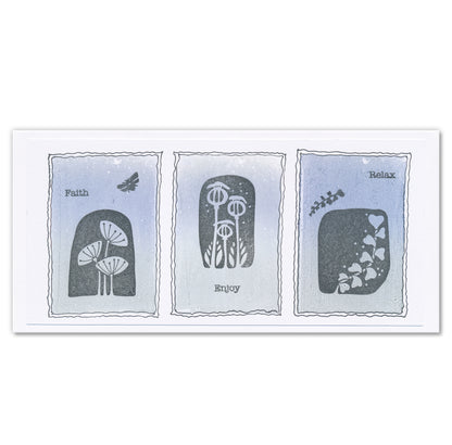 Barbara's Woodland Art Blocks A6 Square Stamp & Embedders Collection