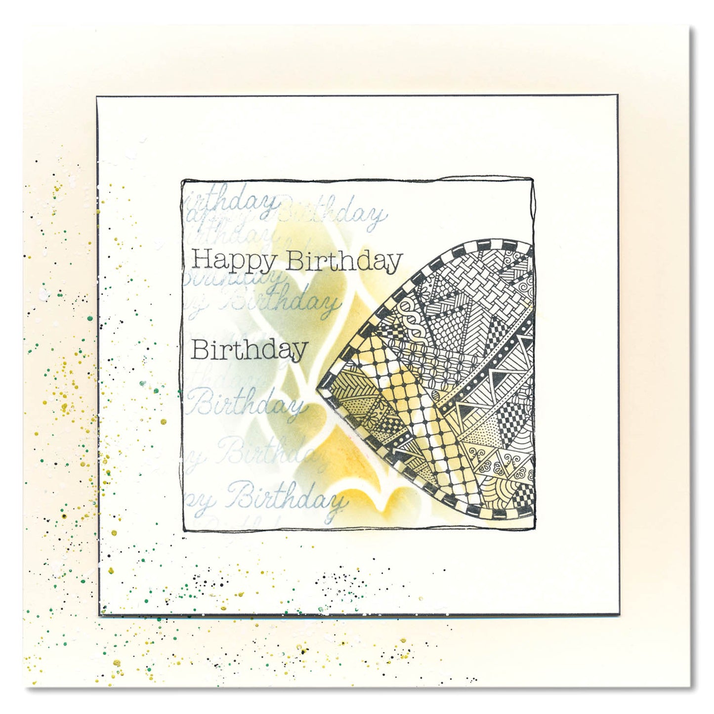 Barbara's SHAC Bijou Love Heart Doodle A6 Stamp & Mask Set