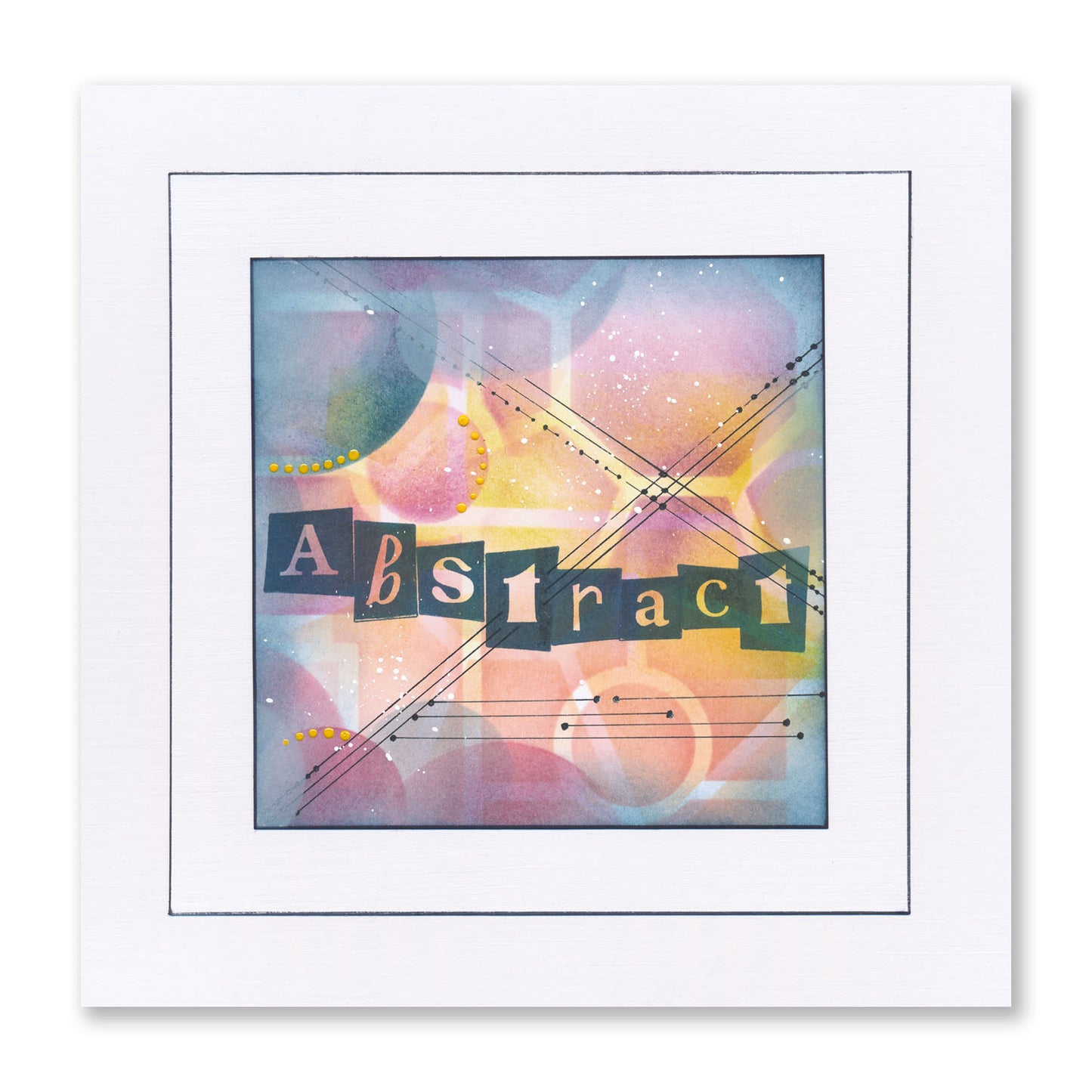 Abstract Layout 4 7" x 7" Stencil Duo