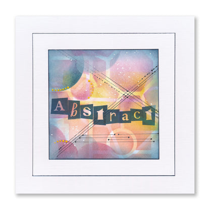 Abstract Layout 4 7" x 7" Stencil Duo