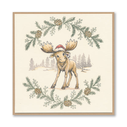 Barbara's Christmas Animals - Elks A6 Stamp & Mask Set