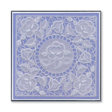 Linda's Richelieu Lace Background A5 Square Groovi Plate