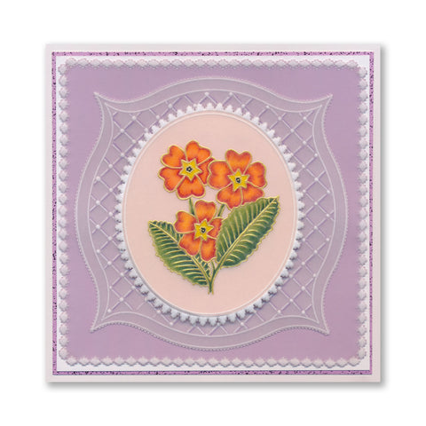 Get Well Soon Primrose A6 Square Groovi Plate