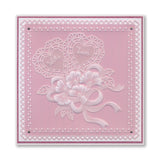 Linda's Richelieu Lace Hearts A5 Square Groovi Plate