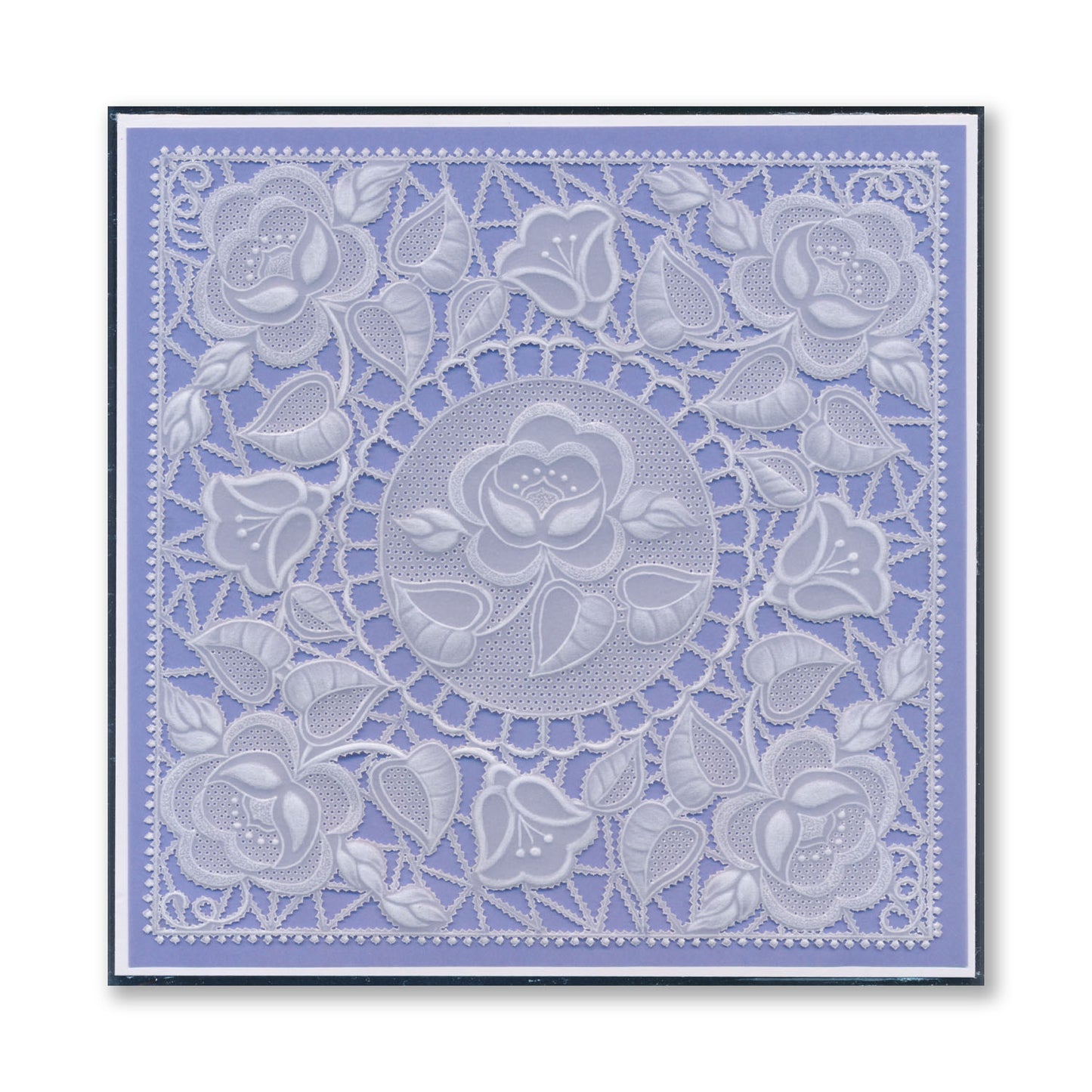 Linda's Richelieu Lace Camellia A5 Square Groovi Plate