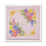 Linda's Primula Flowerpot A5 Square Groovi Plate