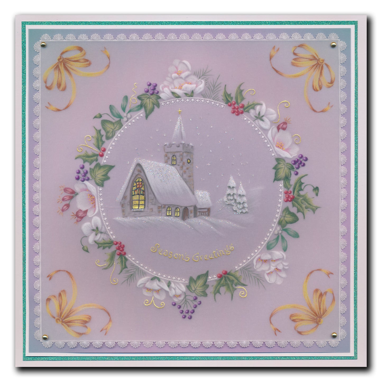 Linda's Silent Night Layering Frame A4 Square Groovi Plate