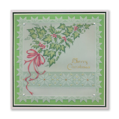 Linda's Holly & Ivy Companion A5 Square Groovi Plate
