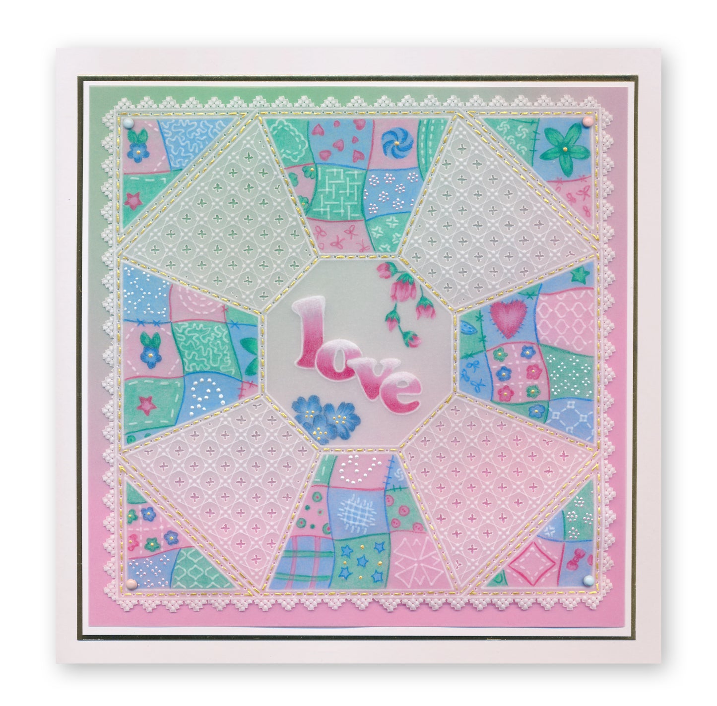Linda's Patchwork A6 Square Groovi Plate