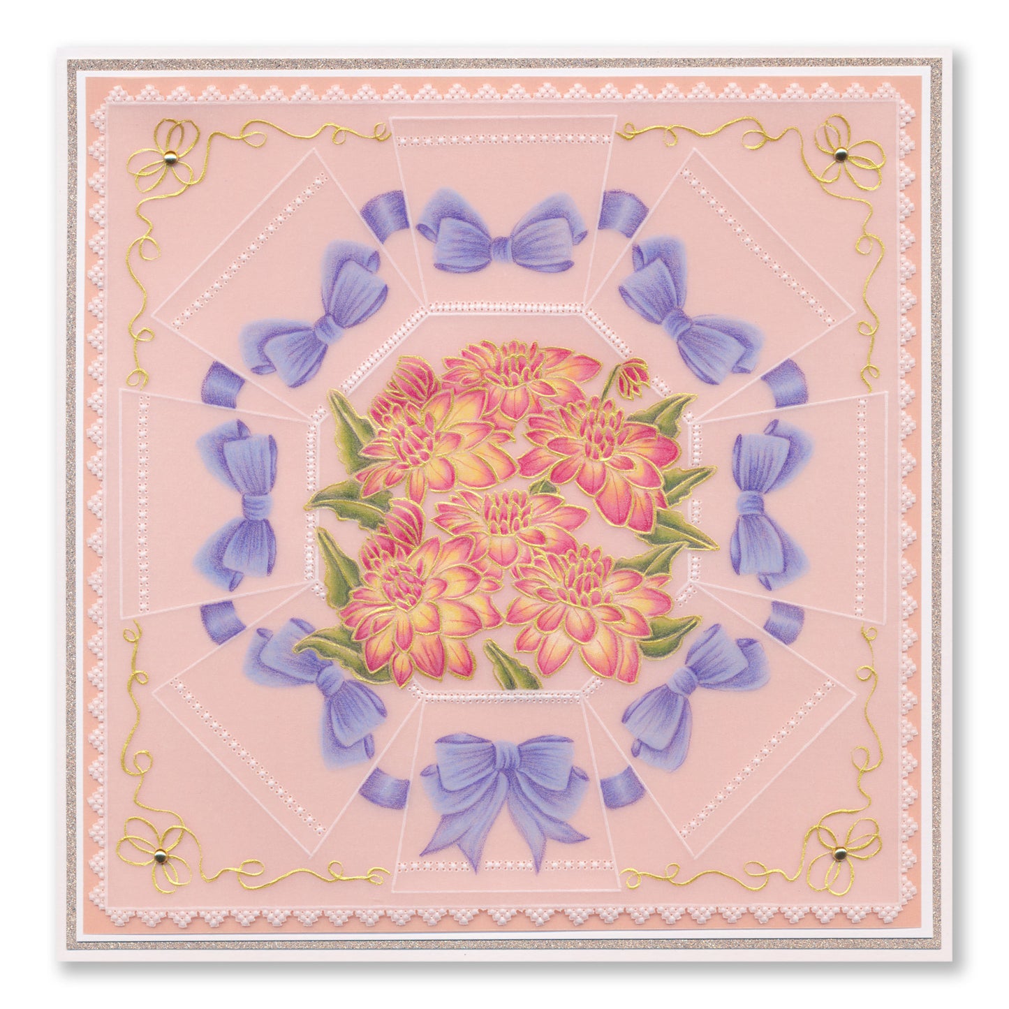 Linda's Dahlia Gift Box A5 Square Groovi Plate