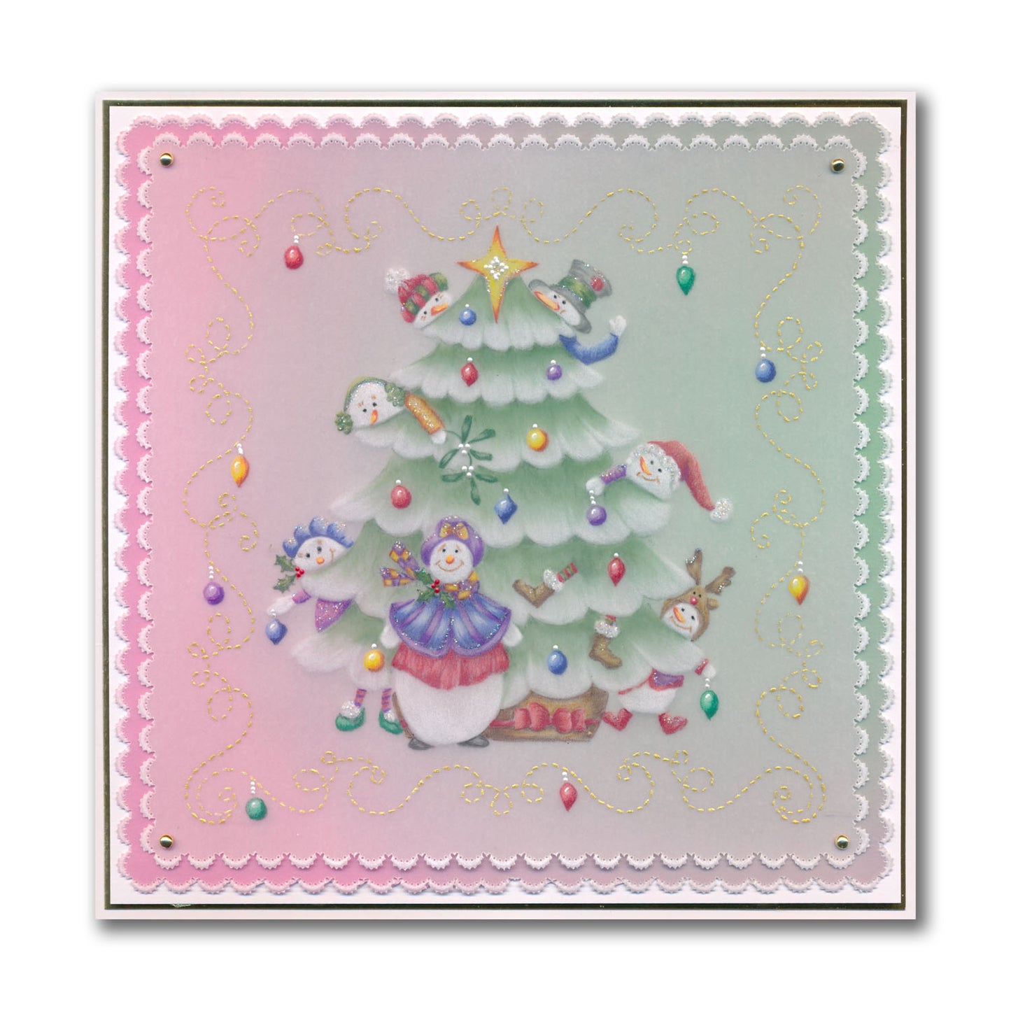 Linda's A Touch of Christmas A5 Square Groovi Plate Collection with FREE A5 Parchment Worth £10.49