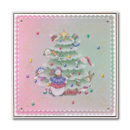 Linda's A Touch of Christmas A5 Square Groovi Plate Collection with FREE A5 Parchment Worth £10.49