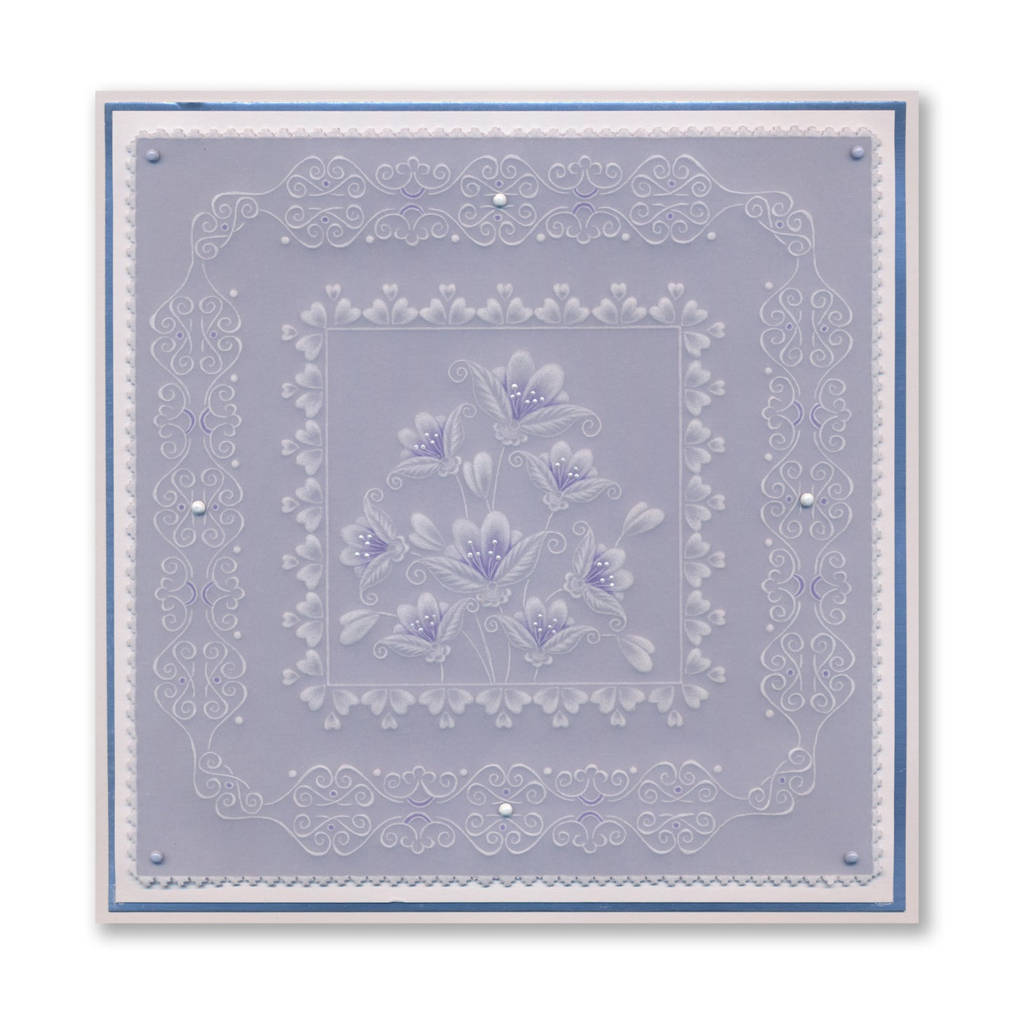 Doodle Landscapes - Field & Flowers and Flowers in a Breeze A5 Square Groovi Plate Duo