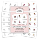 Pretty Flowers - Pocket Poppets Card Toppers