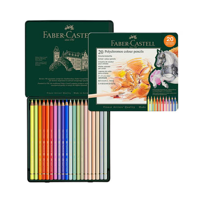 Faber-Castell - 20 Polychromos Colour Pencils - NEW COLOURS - DOUBLE LOYALTY POINTS