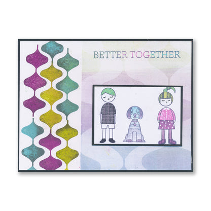 SHAC Retro Family A4 Stamp & Mask Set