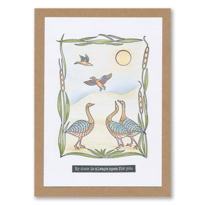 Feathered Friends Miniatures A5 Stamp & Mask Set