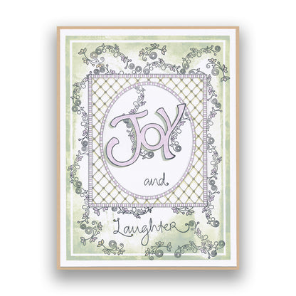Joy - Feel Good Words - Two Way Overlay A6 Stamp & Mask Set