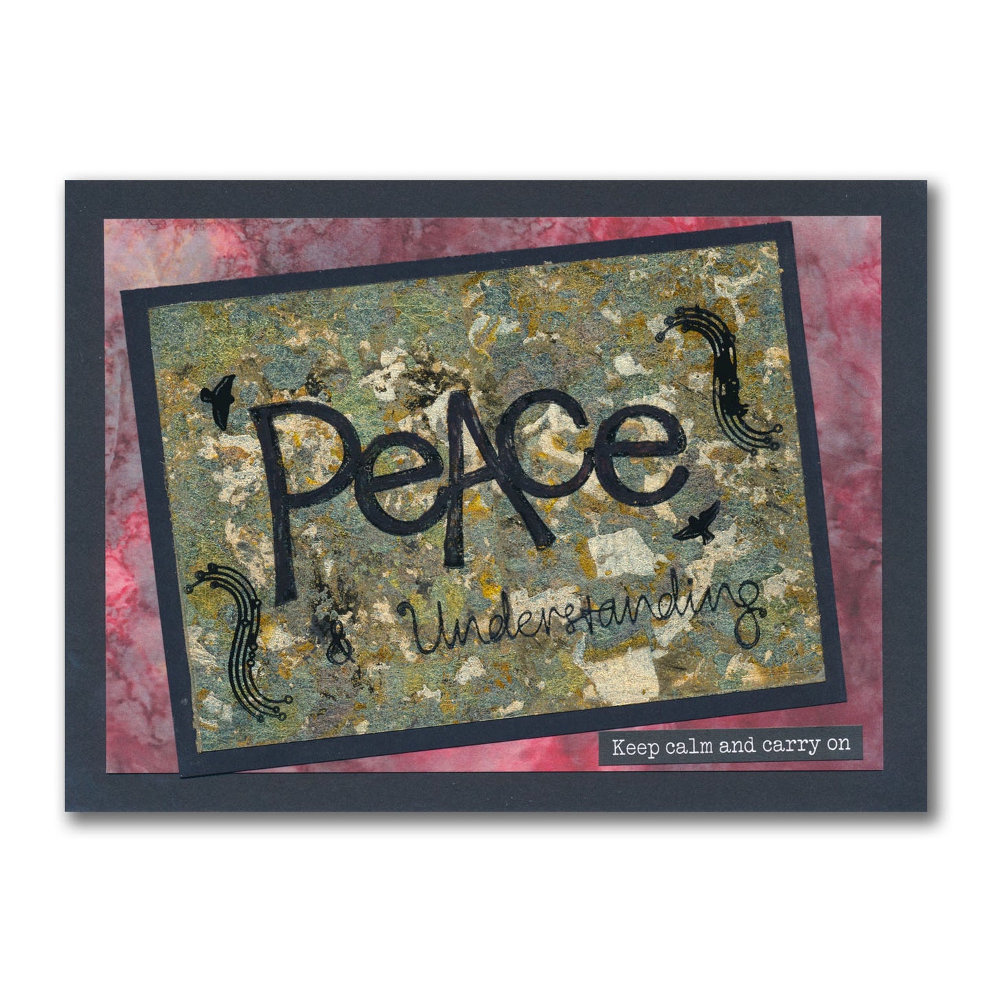 Peace - Feel Good Words - Two Way Overlay A5 Square Stamp & Mask Set