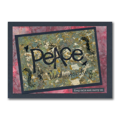 Peace - Feel Good Words - Two Way Overlay A5 Square Stamp & Mask Set