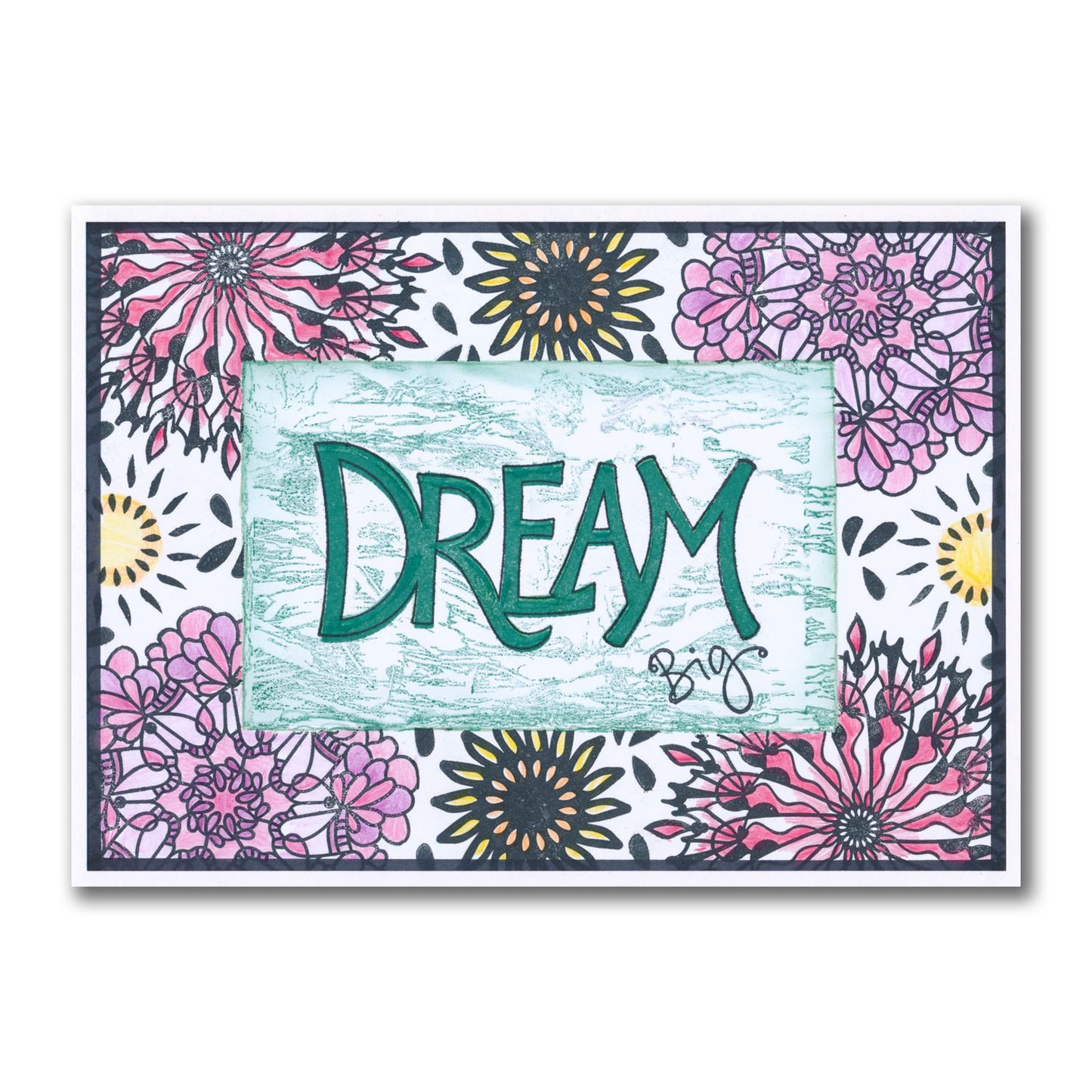 Dream - Feel Good Words - Two Way Overlay A5 Square Stamp & Mask Set