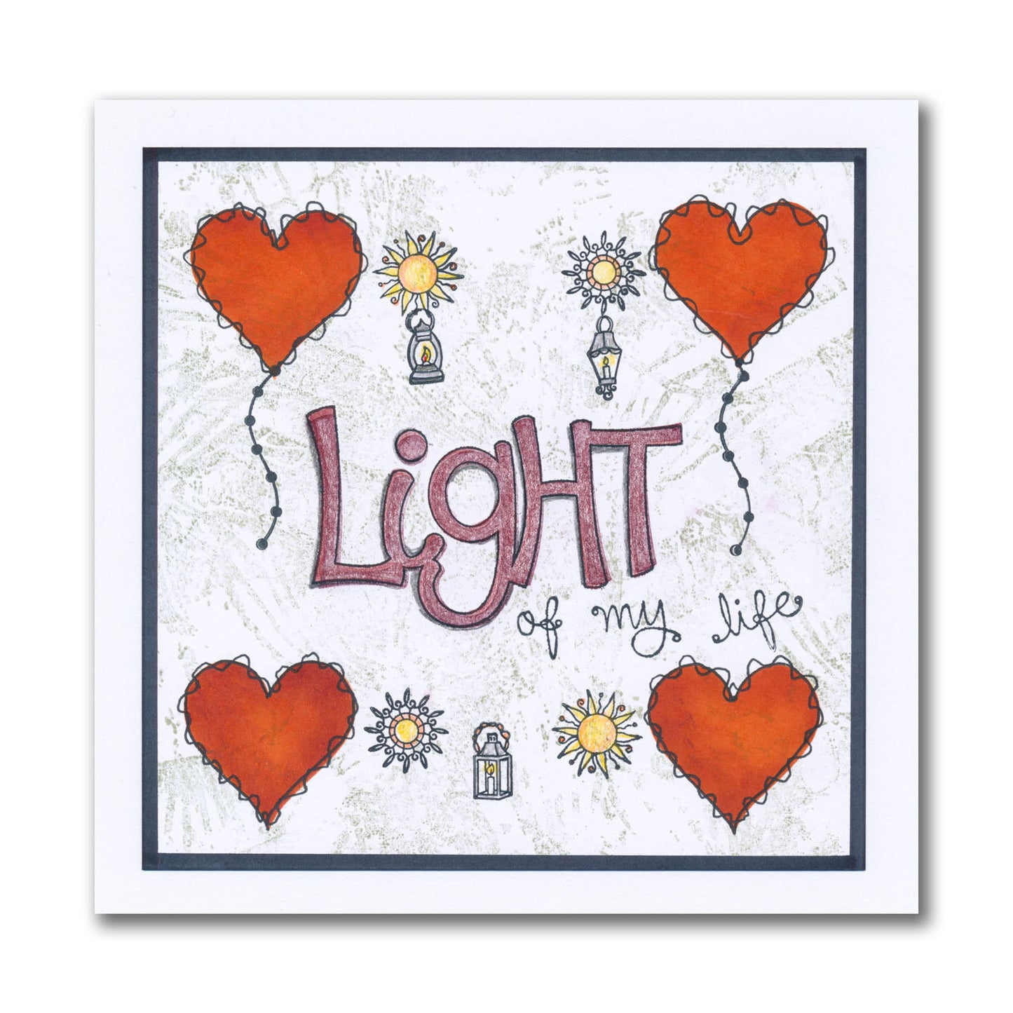 Light - Feel Good Words - Two Way Overlay A5 Square Stamp & Mask Set