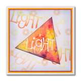 Light - Feel Good Words - Two Way Overlay A5 Square Stamp & Mask Set