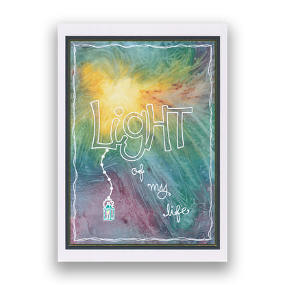 Light - Feel Good Words - Two Way Overlay A5 Square Stamp & Mask Set