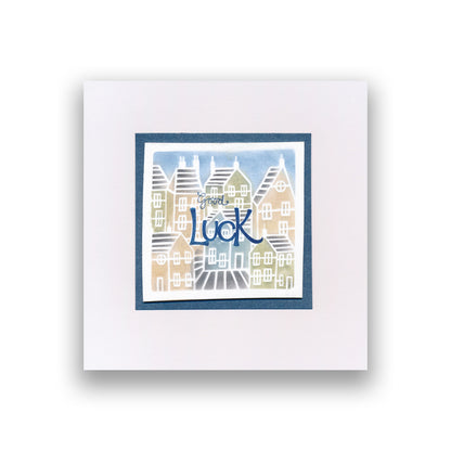 Luck - Feel Good Words - Two Way Overlay A6 Stamp & Mask Set