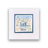 Luck - Feel Good Words - Two Way Overlay A6 Stamp & Mask Set