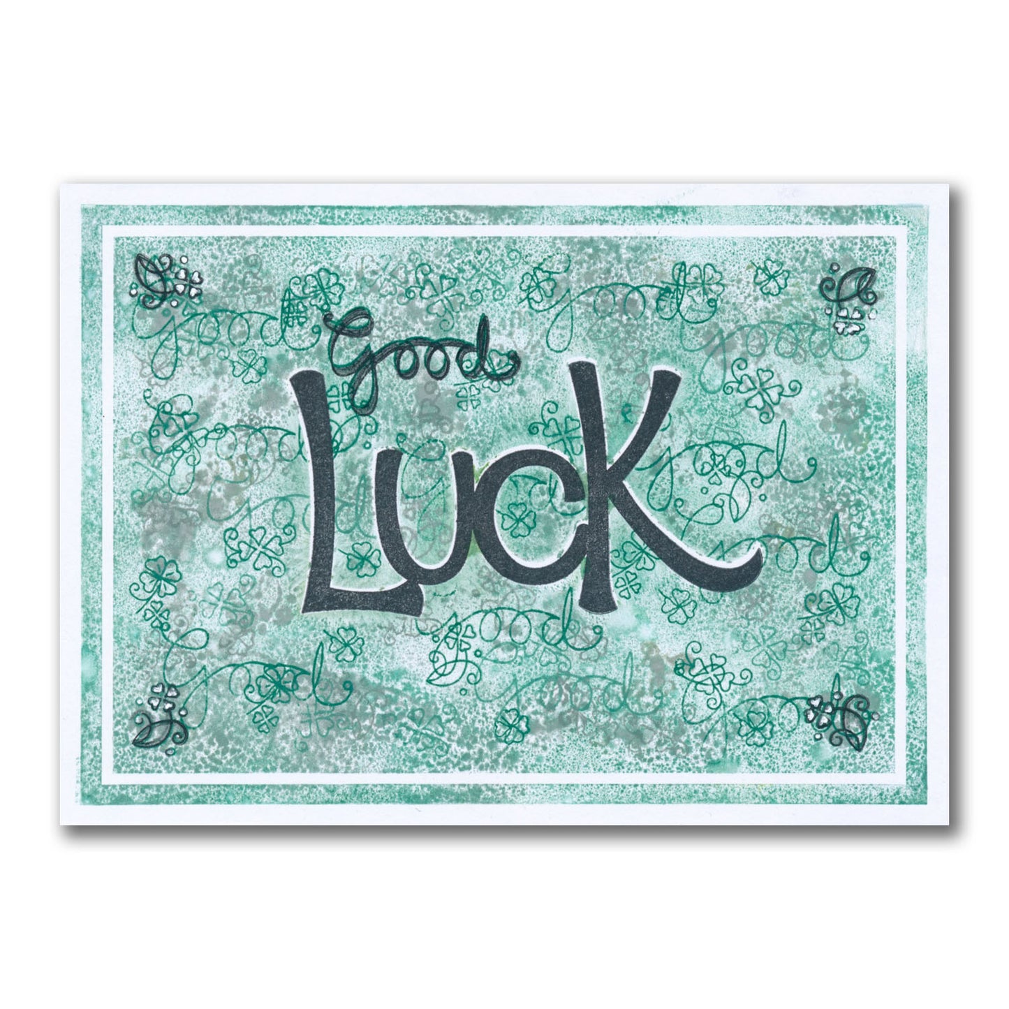 Luck - Feel Good Words - Two Way Overlay A6 Stamp & Mask Set