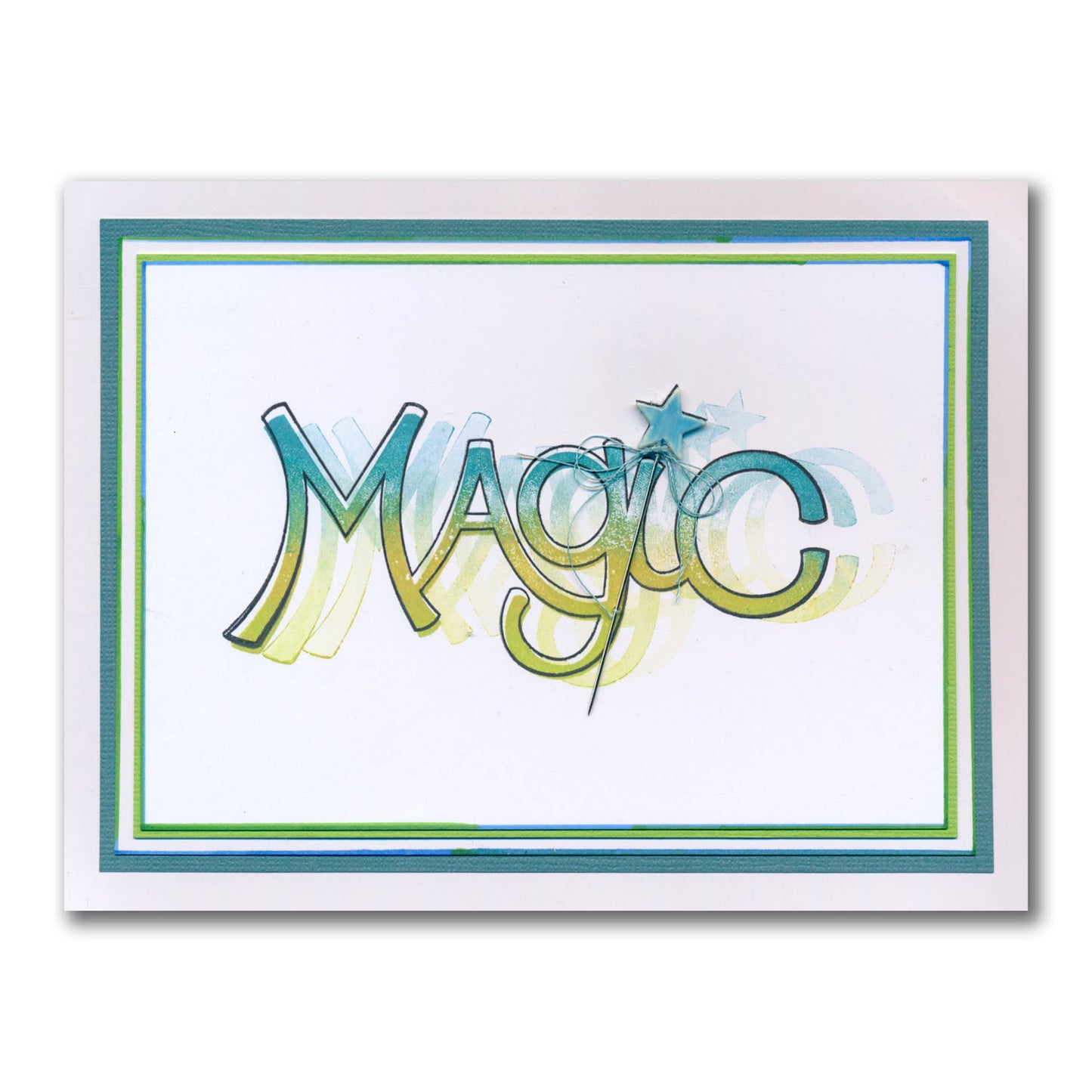Magic - Feel Good Words - Two Way Overlay A5 Square Stamp & Mask Set