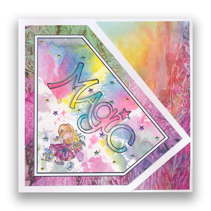 Magic - Feel Good Words - Two Way Overlay A5 Square Stamp & Mask Set