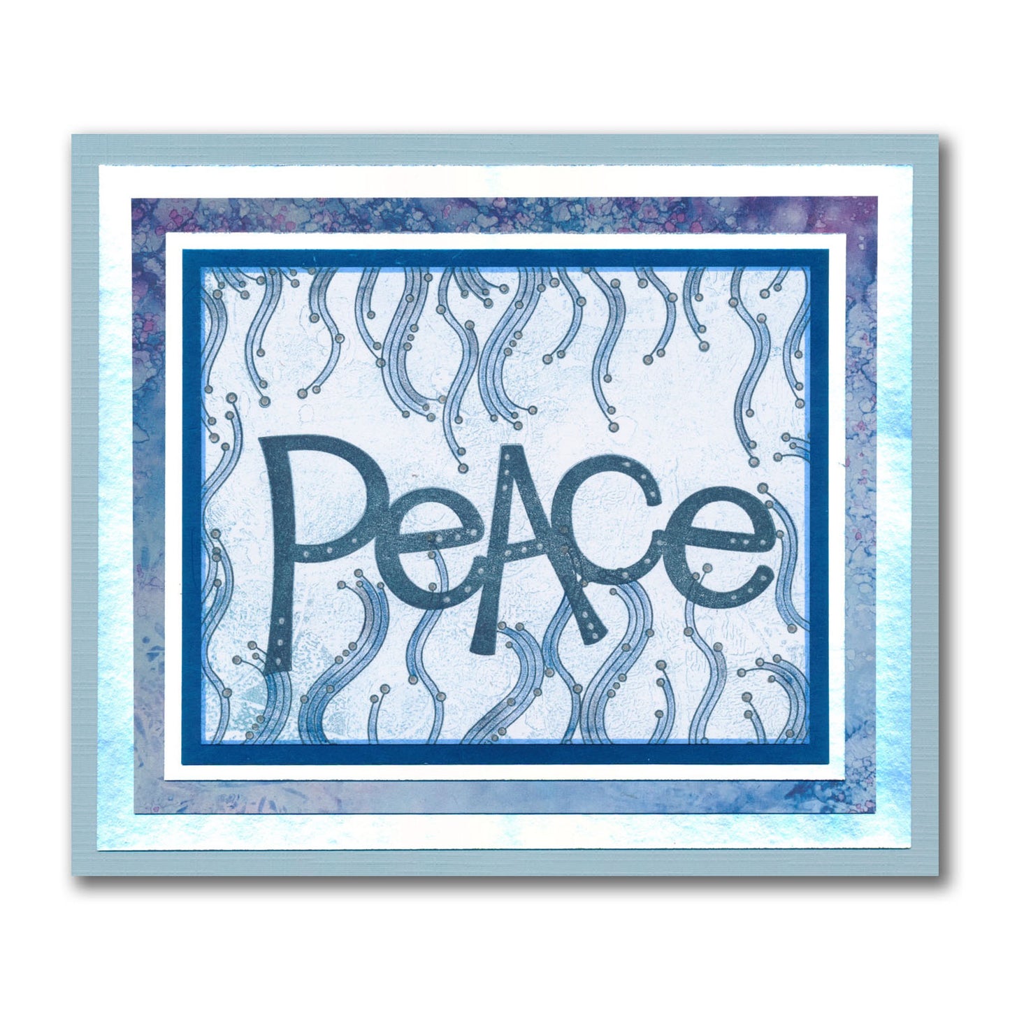 Peace - Feel Good Words - Two Way Overlay A5 Square Stamp & Mask Set