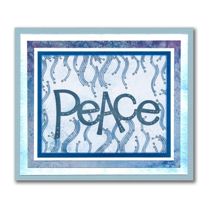Peace - Feel Good Words - Two Way Overlay A5 Square Stamp & Mask Set