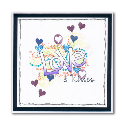 Love - Feel Good Words - Two Way Overlay A6 Stamp & Mask Set