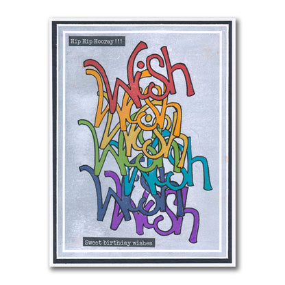 Wish - Feel Good Words - Two Way Overlay A6 Stamp & Mask Set