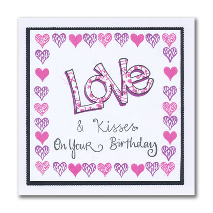 Love - Feel Good Words - Two Way Overlay A6 Stamp & Mask Set