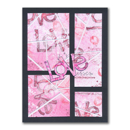 Love - Feel Good Words - Two Way Overlay A6 Stamp & Mask Set