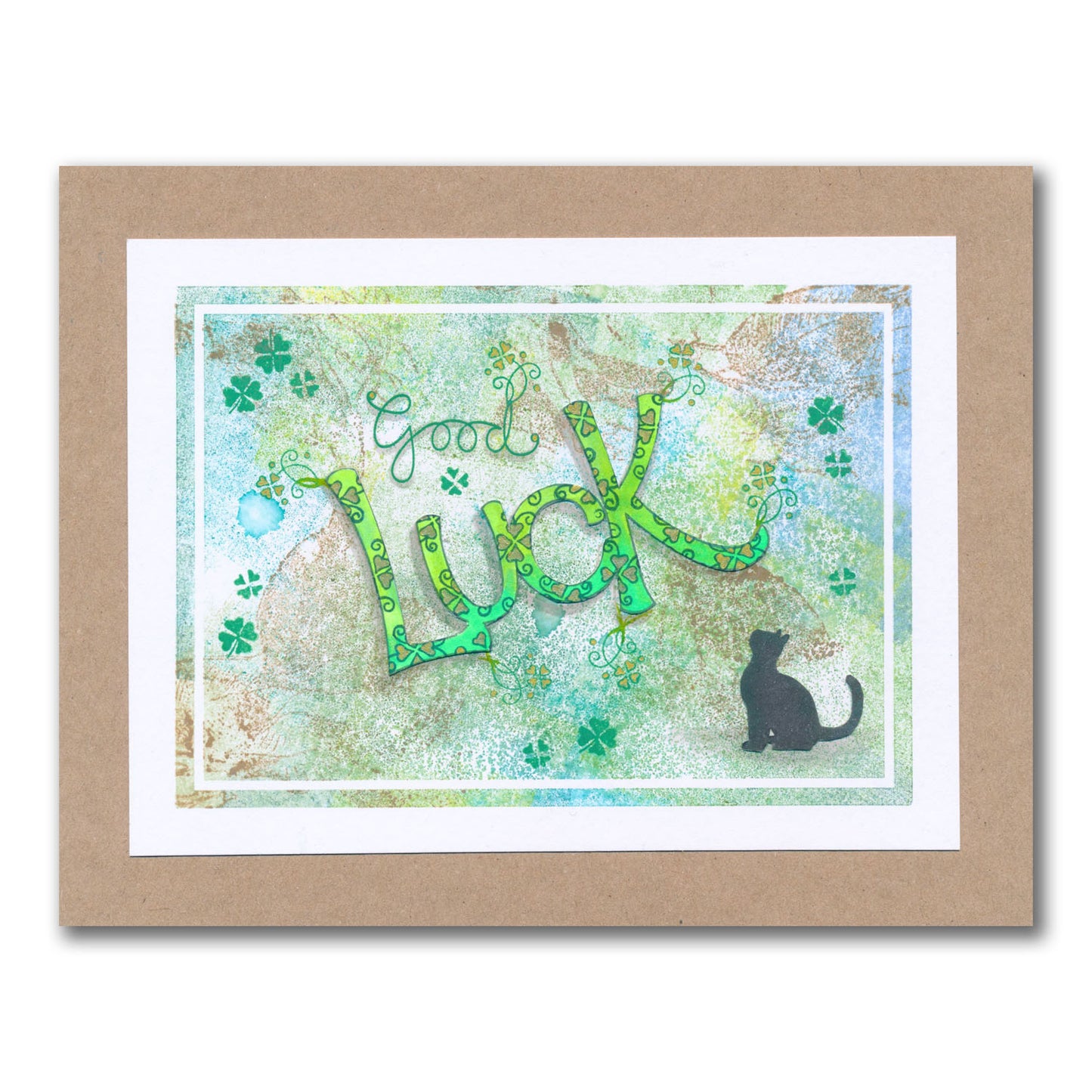 Luck - Feel Good Words - Two Way Overlay A6 Stamp & Mask Set