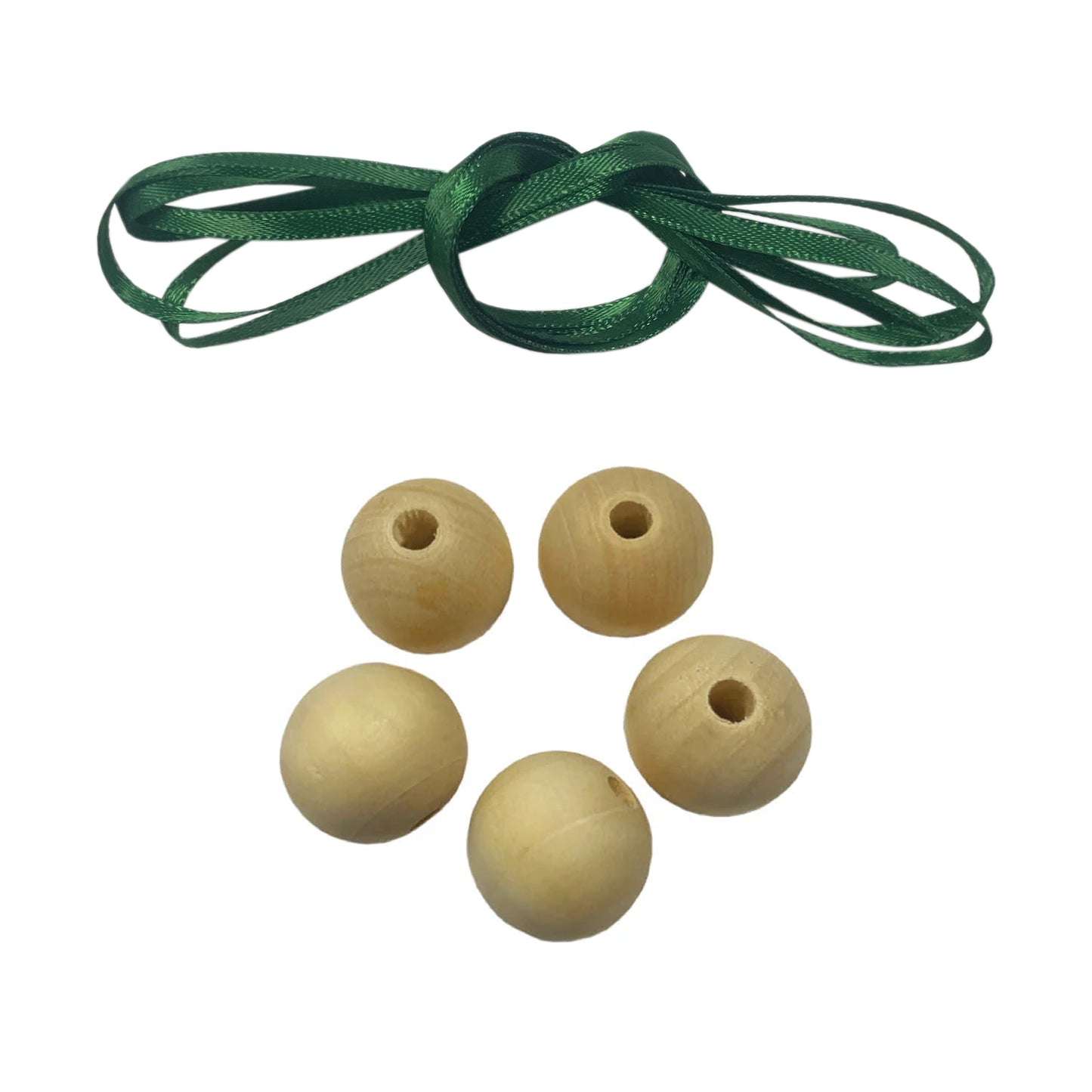 Wooden Heads & Green Ribbon