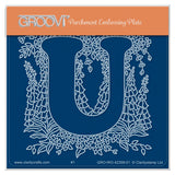 Linda's Floral Alphabet - Letter U A6 Square Groovi Plate