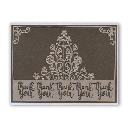 Thank You Floral Frame Clarity Fresh Cut Die