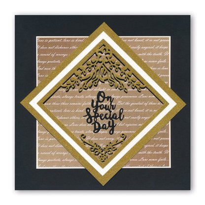 On Your Special Day Floral Frame Clarity Fresh Cut Die