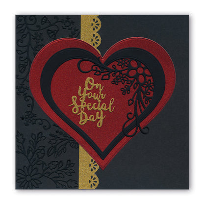 Happy Birthday Floral Frame Clarity Fresh Cut Die