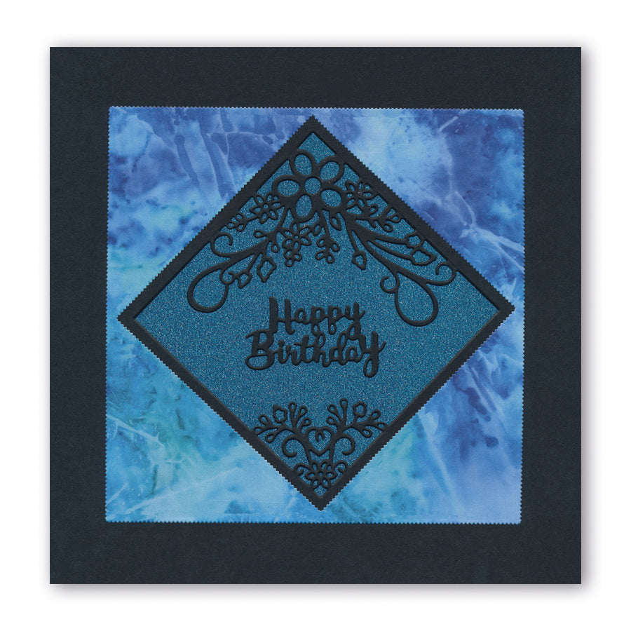 Happy Birthday Floral Frame Clarity Fresh Cut Die