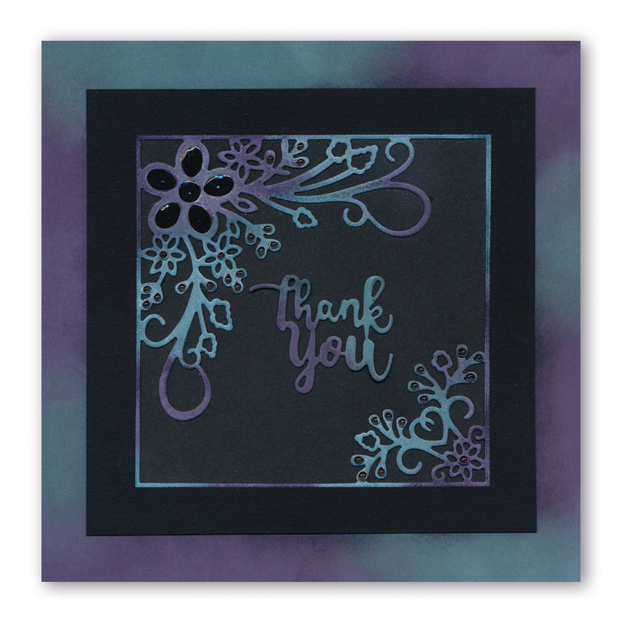 Happy Birthday Floral Frame Clarity Fresh Cut Die